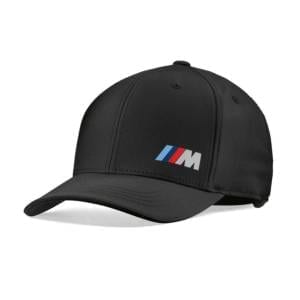 Czapka z daszkiem z kolorowym logo BMW M, czarna, unisex